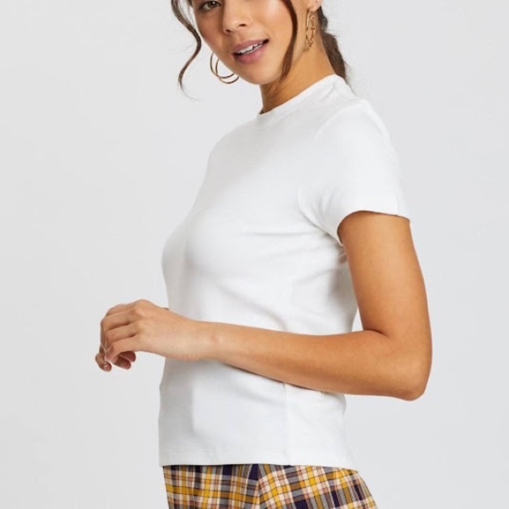 Capulet Jasmine Ribbed Shiny Tee-white